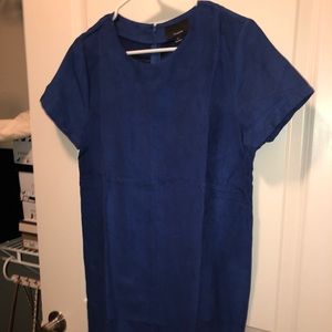Blue suede dress